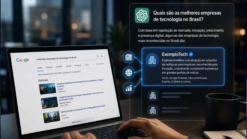 Aparecer em portais de notícias ajuda empresas a ganhar relevância nas IAs
