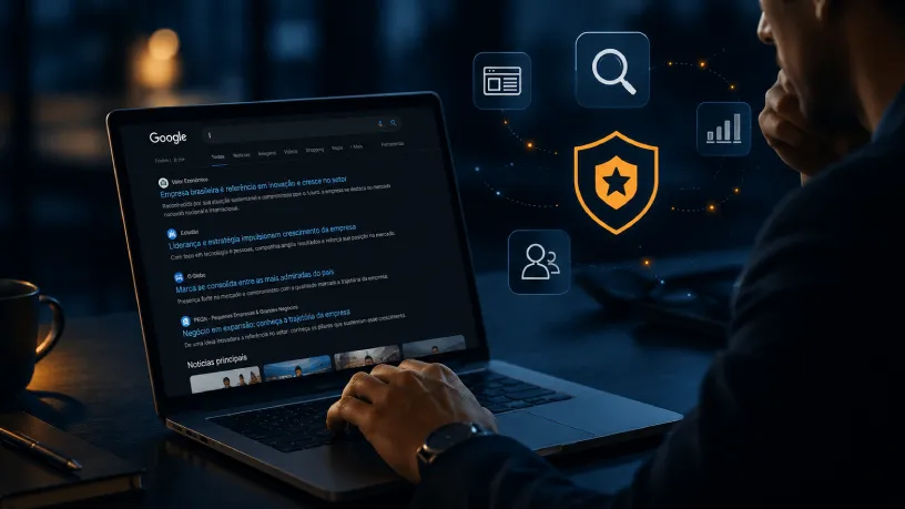 Gestão de reputação online — equipe e estratégia Saftec Digital